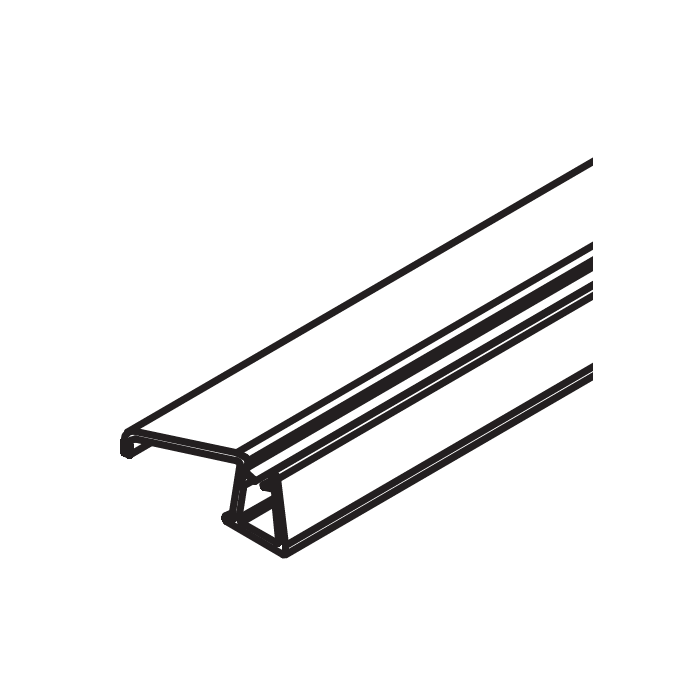 HSK Atelier Pur E77058 glasdorpellijst tbv onderzijde schuifdeur, 8mm *niet meer leverbaar*