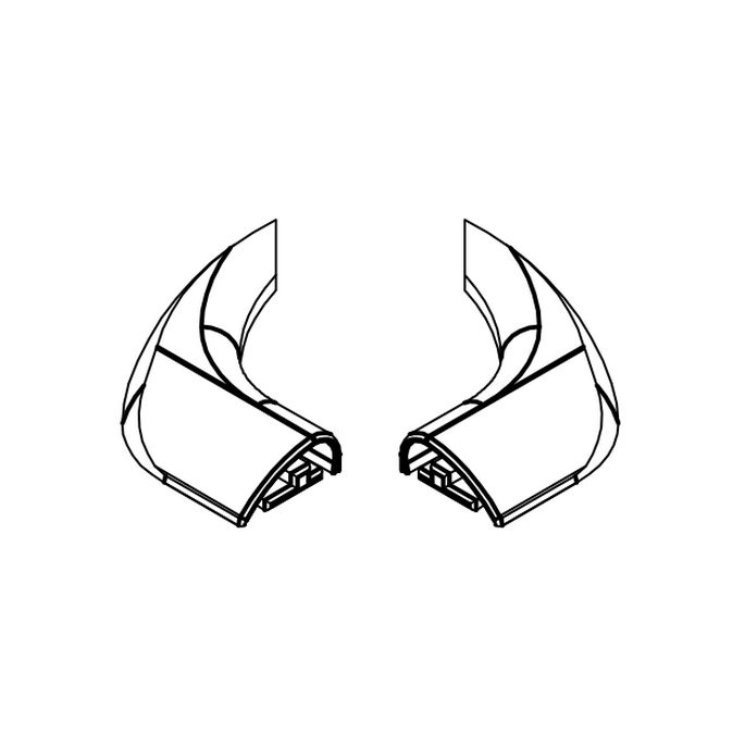 HSK E100211-10-04 afdekkapjes voor waterdorpel, wit