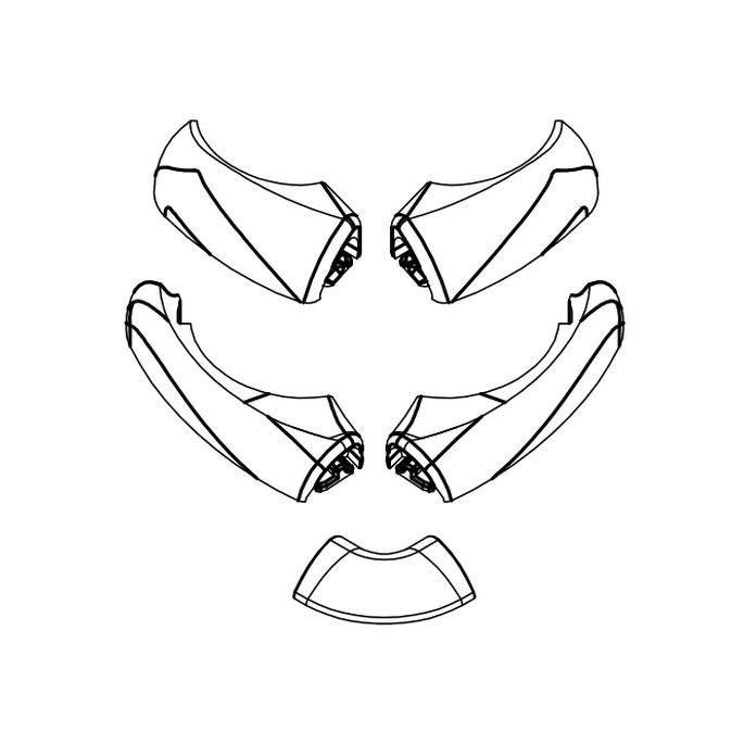 HSK E100211-6-04 afdekkapjes voor waterdorpel, wit