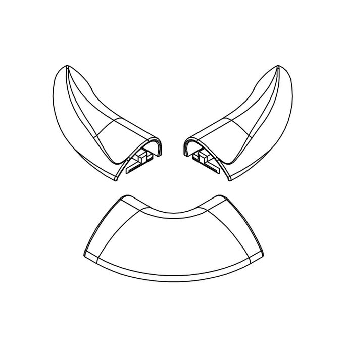 HSK E100211-9-04 afdekkapjes voor waterdorpel, wit