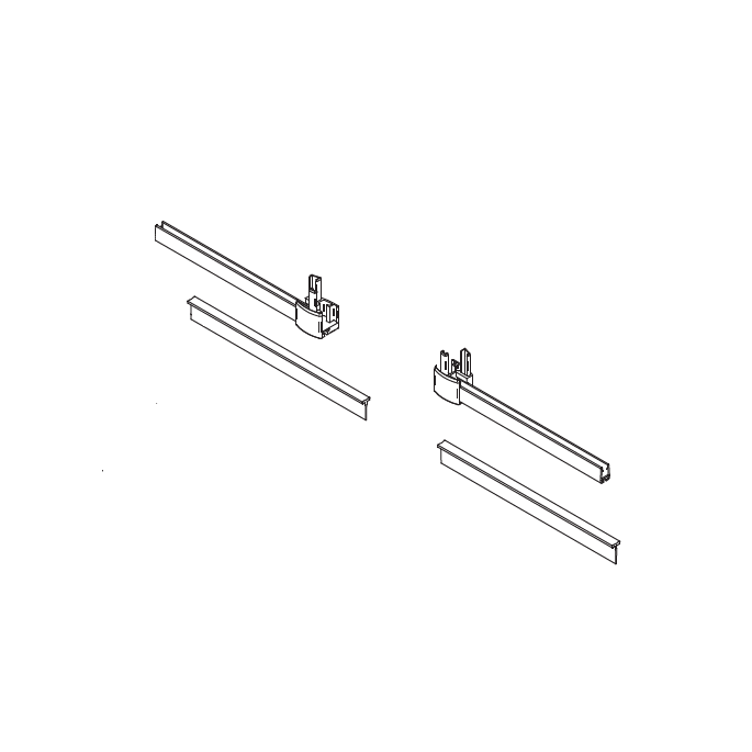 HSK Exklusiv E85058 glasdorpellijsten met eindkapjes voor pendeldeuren L + R, 6mm *niet meer leverbaar*
