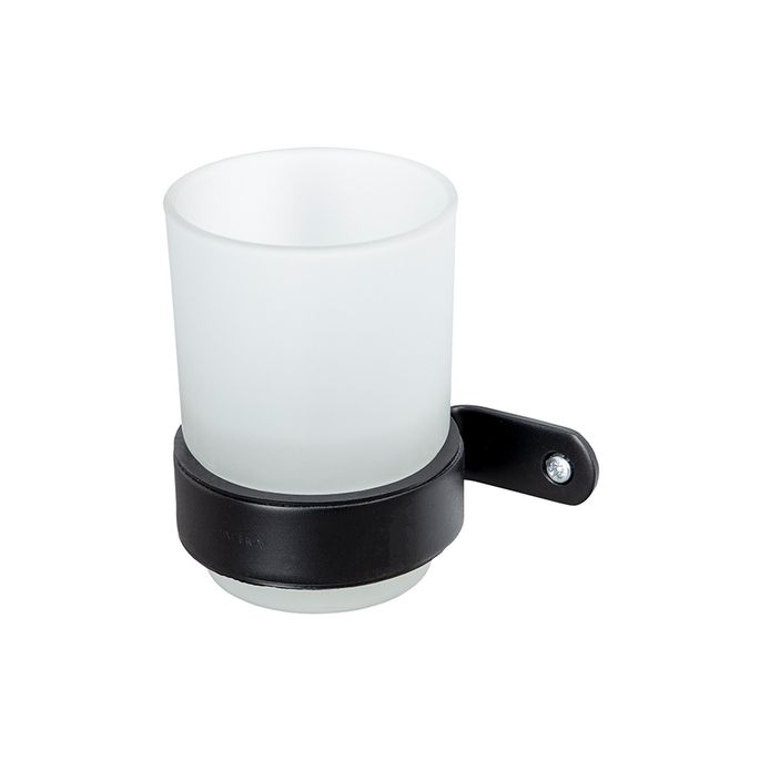 Haceka Ixi 1208555 bekerhouder wit gesatineerd glas/ mat zwart