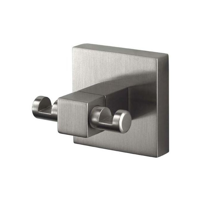 Haceka Mezzo Tec 1122807 dubbele haak RVS geborsteld