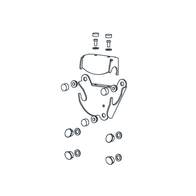 Handicare (Linido) LI2803000011 montageset t.b.v. douchezitting LI2202.200/LI2203.200 antraciet