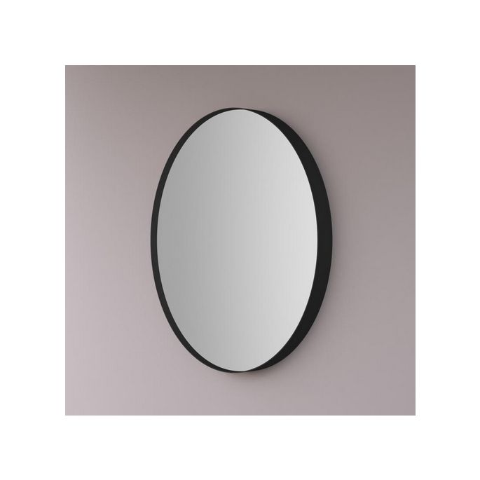 Hipp Design SPV 82120 BLI spiegel op mat zwart industrieel metalen frame ø120cm