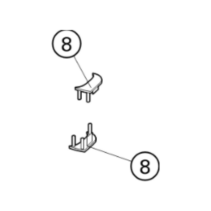 Huppe 1002, 054207 set afdekkapjes tbv magneetprofiel *niet meer leverbaar*