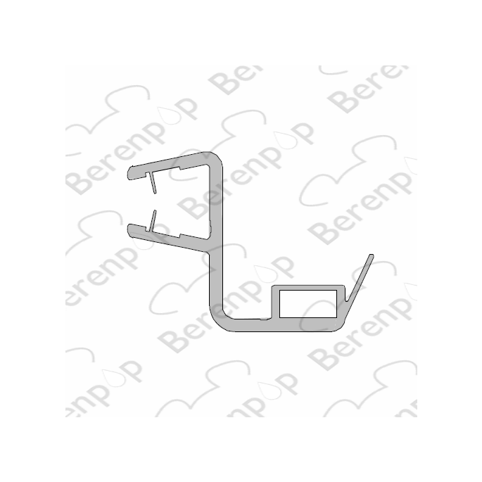 Inda Trendy 4400 RBGV13301100 sluitprofiel voor draaideur met vast element, 195 cm