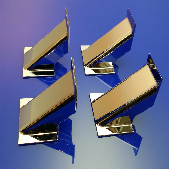 Koralle Facette S8KOR00E220L42079 ( 2537358 ) set afdekkappen (4 stuks) voor scharnieren chroom