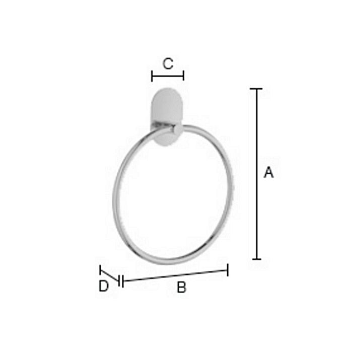 Smedbo Beslagsboden B1028 handdoekring geborsteld edelstaal