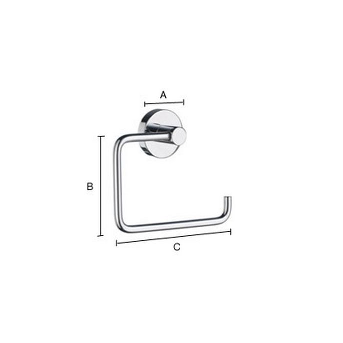 Smedbo Home HS341 toiletrolhouder mat chroom