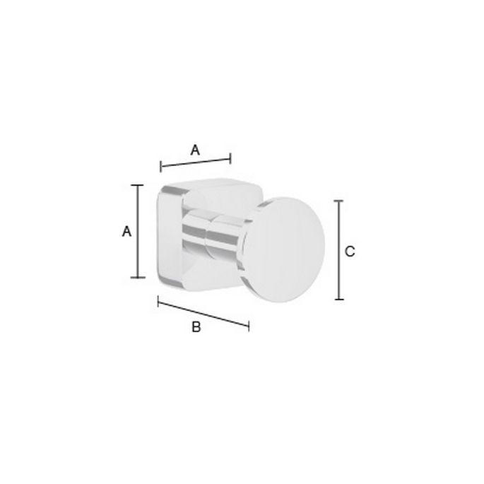 Smedbo Ice OK3455 handdoekhaak (2 stuks) chroom