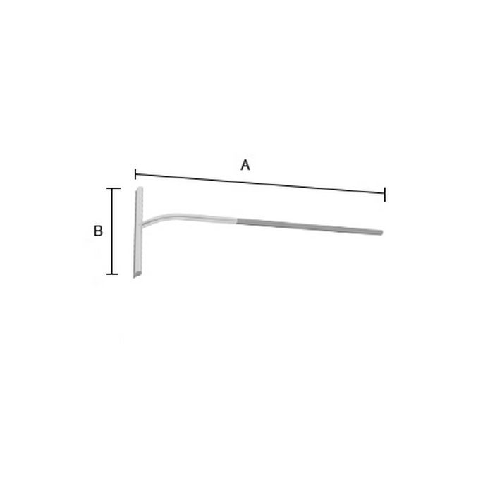 Smedbo Sideline DK2165 douchewisser extra lang handvat met zelfklevende houder verchroomd edelstaal