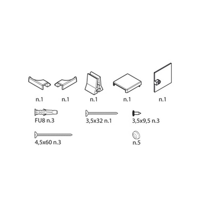 Novellini R01BNR21-K montageset chroom
