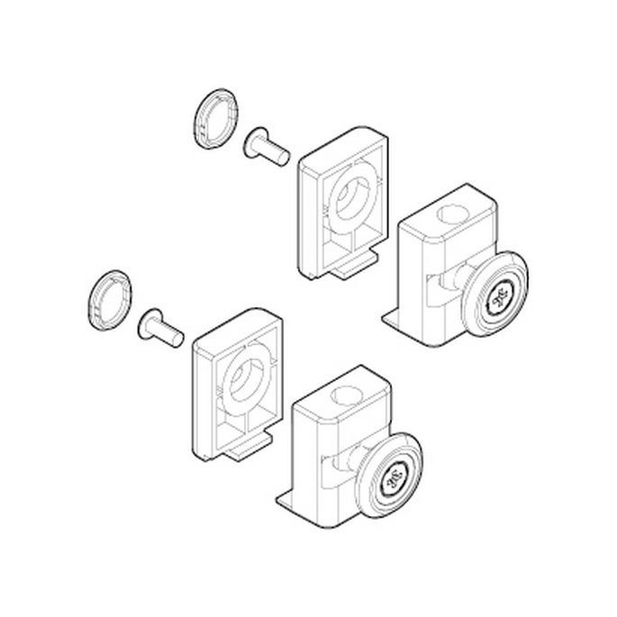 Novellini R07BJR01-68 set wieltjes grijs RAL 7046