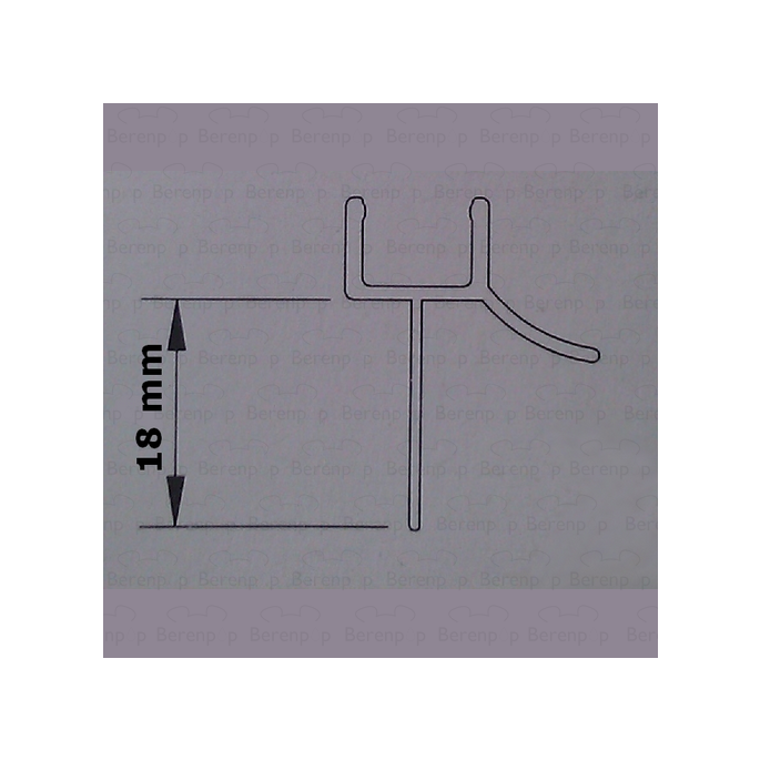 Provex 1246SA00F afwateringsstrip 120cm, 18mm hoog, transparant, voor glasdikte 6mm