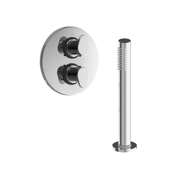 Pure Cinca CN5321 inbouwset voor bad thermostatisch 2-uitgangen chroom