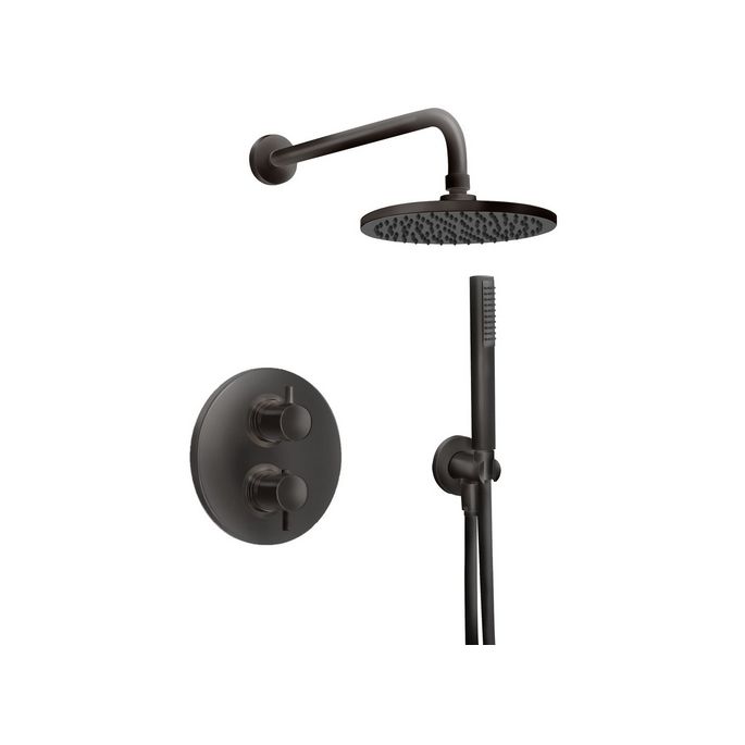 Pure Duero DU5425-ZW douche inbouwset met thermostaat mat zwart