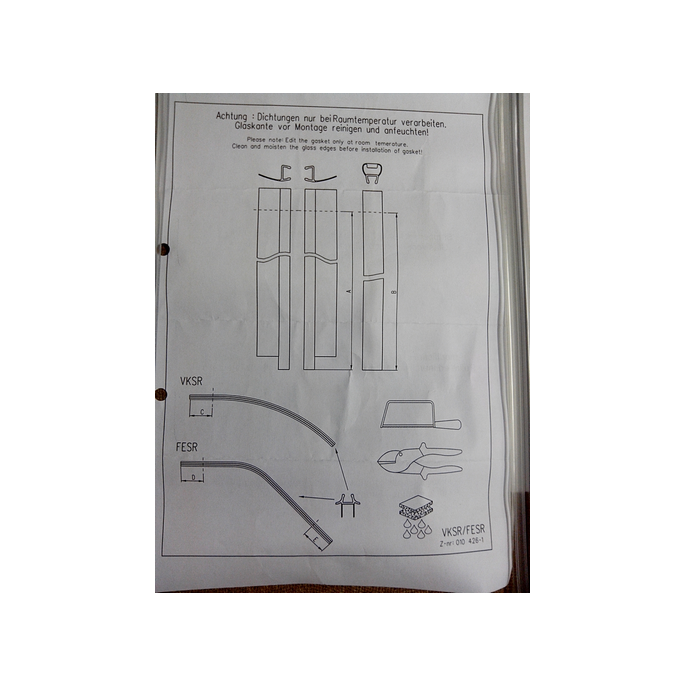 Sphinx 320 S8L43194 ( 2537309 ) compleet strippenset voor kwartronde douche met draaideuren