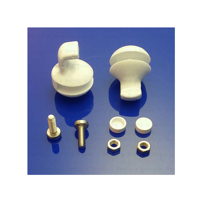 Sealskin Duka 3000 set geleiders (2 x beneden) tbv kwartronde schuifdeuren, wit *niet meer leverbaar*