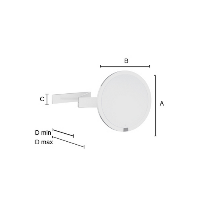 Smedbo Outline FK491EP vergrootspiegel 7x chroom