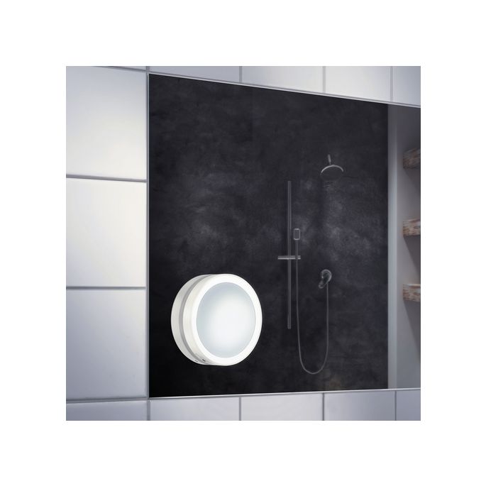 Smedbo Outline Lite FX625 vergrootspiegel met zuignappen en led verlichting 7x wit