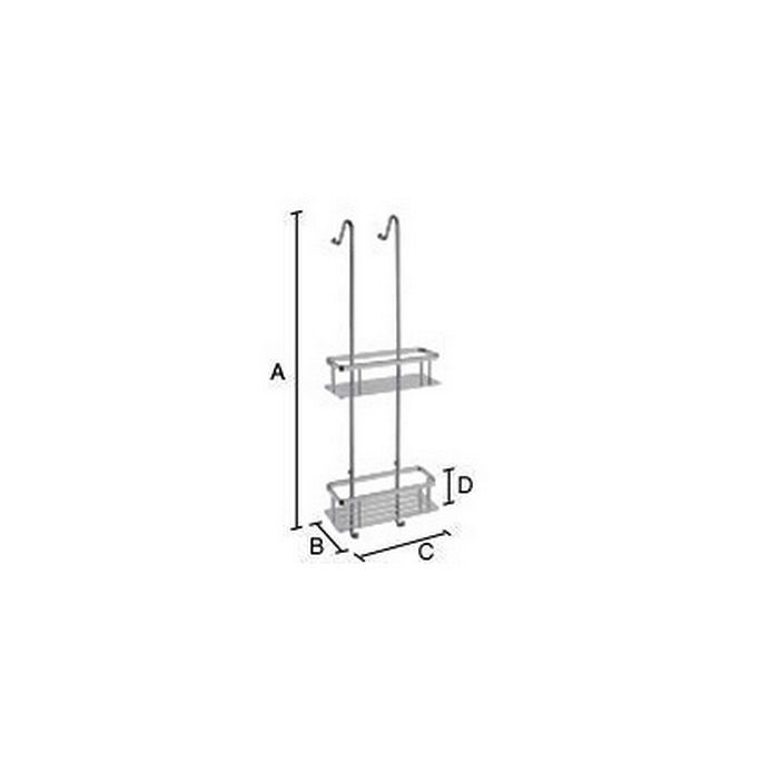 Smedbo Sideline DB3041 dubbele douchedraadkorf 25 cm mat zwart