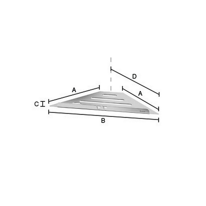 Smedbo Sideline DB3060 hoekplanchet mat zwart