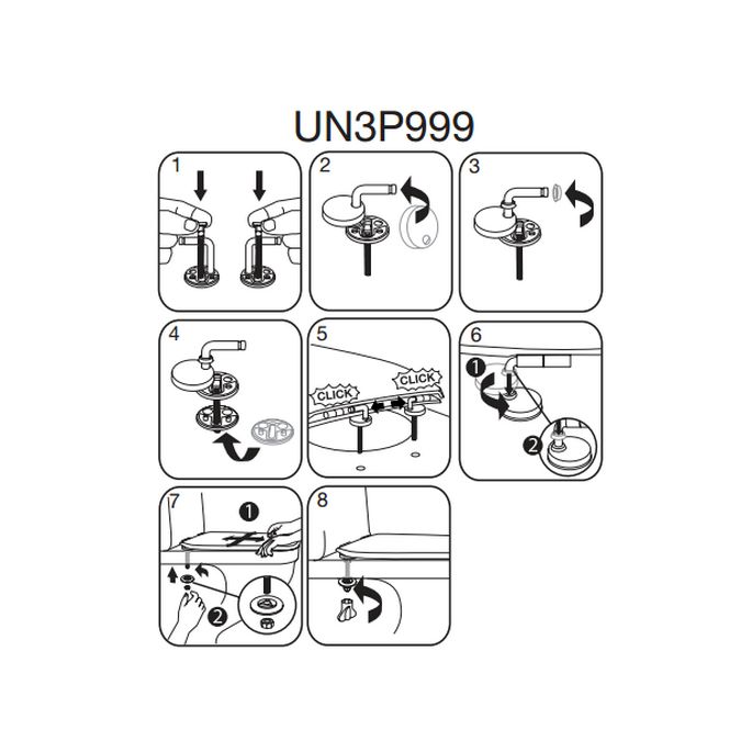 Pressalit T2 316273-UN3999 toiletzitting met deksel pergamon