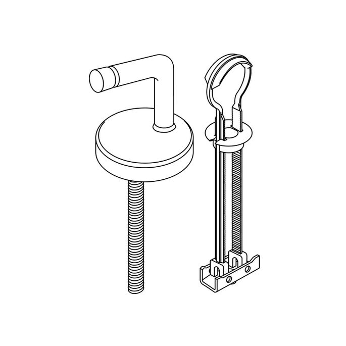 Pressalit UN4P999 2000-T 2-Objecta set vaste scharnieren chroom