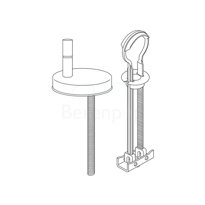 Villeroy en Boch Sentique 92205461 set verstelbare scharnieren chroom