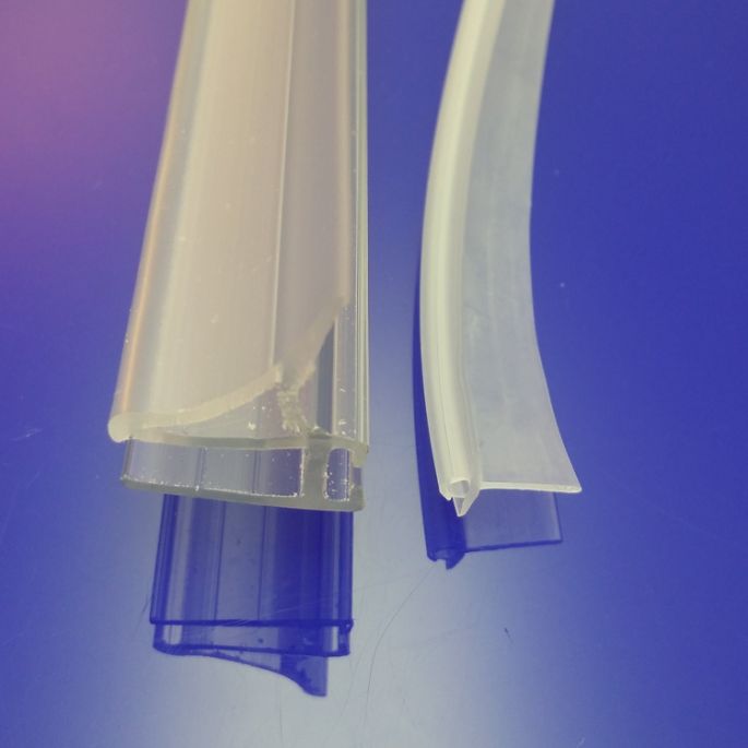 PDPlan Cristal C806 set lekstrippen 51.6cm inclusief 4 hoekjes voor kwartronde douche 80x80cm