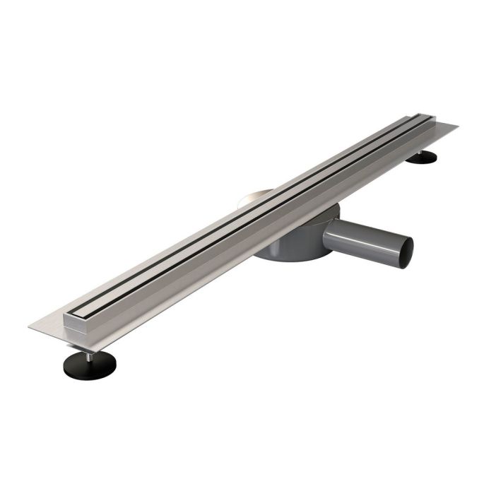 Brauer DR-XS80NG douchegoot XS met flens en draaibare sifon 3 x 80cm RVS geborsteld