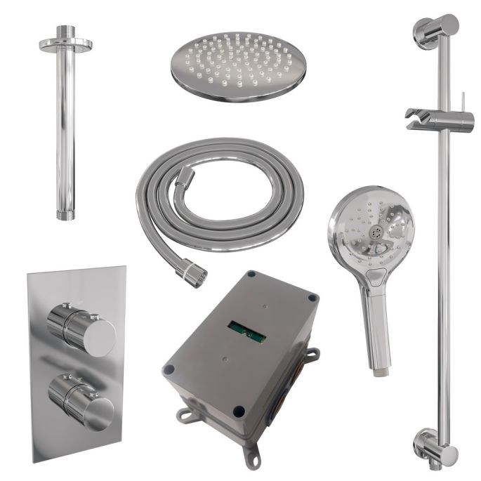 Brauer Edition 5-CE-072 thermostatische inbouw regendouche 3-weg omstelling SET 47 chroom