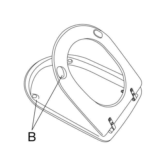 Villeroy en Boch Magnum 92204461 set vaste scharnieren chroom
