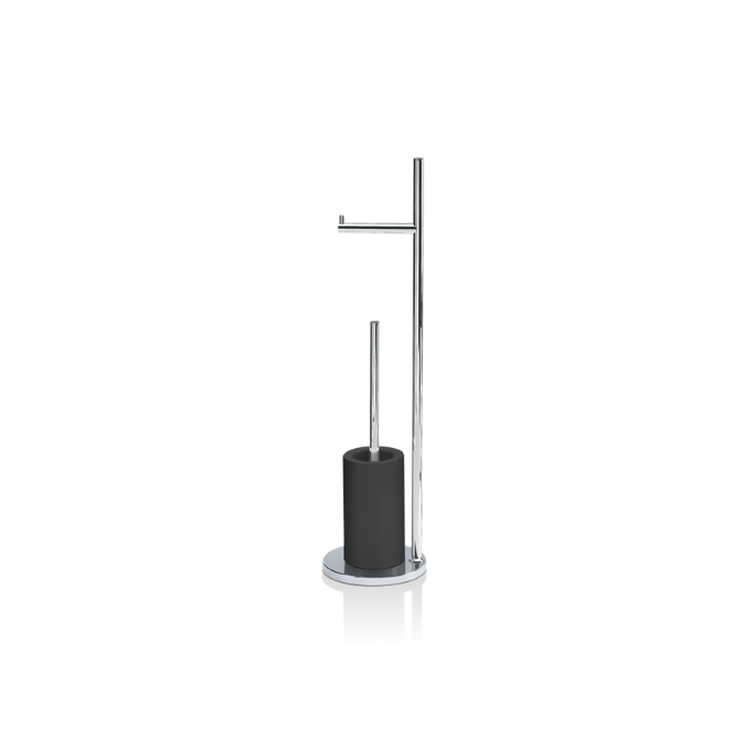 Decor Walther 0838405 DW 6700 toiletborstelhouder/ toiletrolhouder standaard chroom/zwart