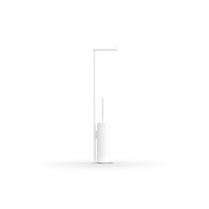 Decor Walther Bar 0861550 BAR SBK toiletborstelgarnituur met toiletrolhouder standaard mat wit