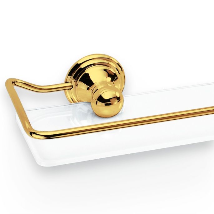 Decor Walther Classic 0512020 CL GKH R planchetdragers goud (2 stuks met reling, zonder glasplaat)