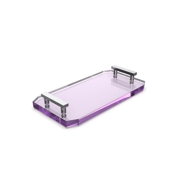 Decor Walther Crystal 0942480 KR TAB tray violet crystal/ chroom