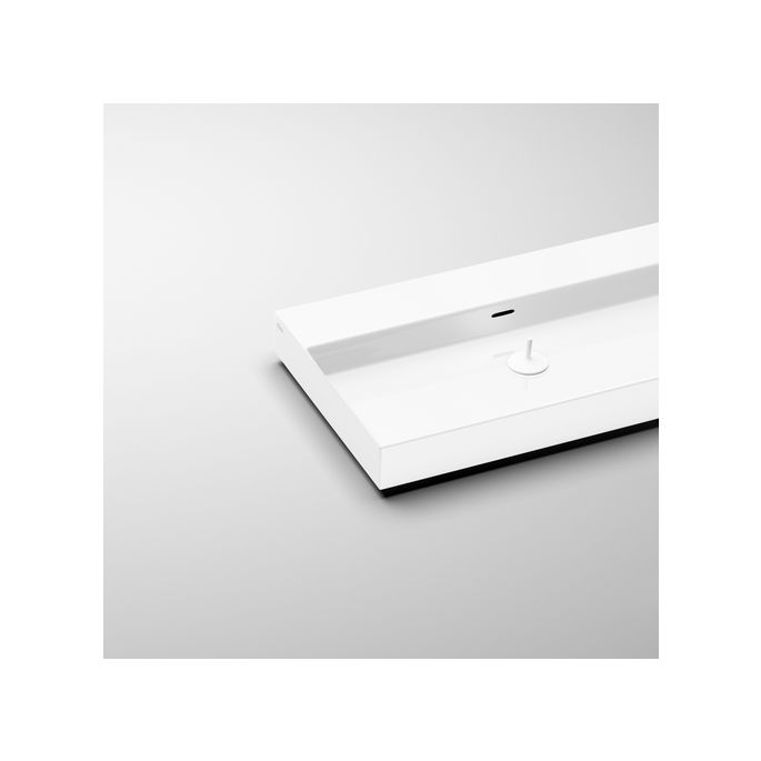 Clou New Wash Me CL0201438 wastafel 110x42cm glanzend wit keramiek