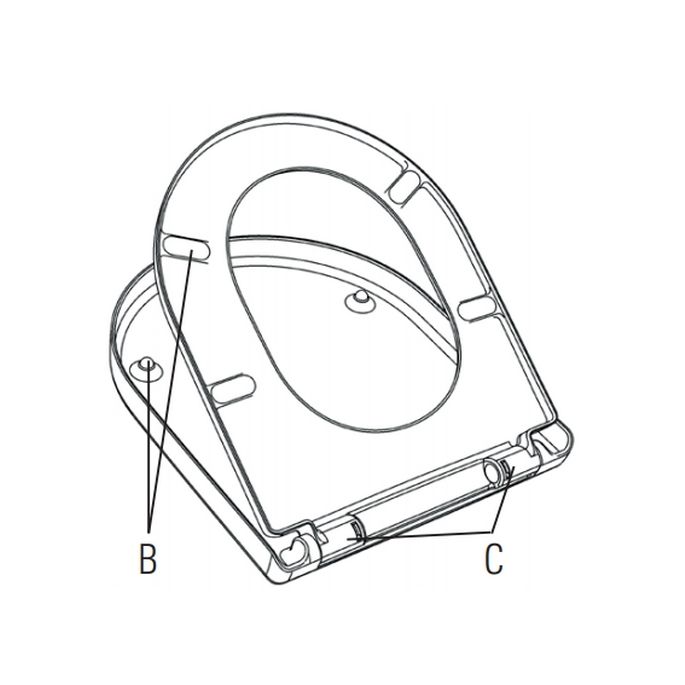 Villeroy en Boch Avento 9M77C101 toiletzitting met deksel wit