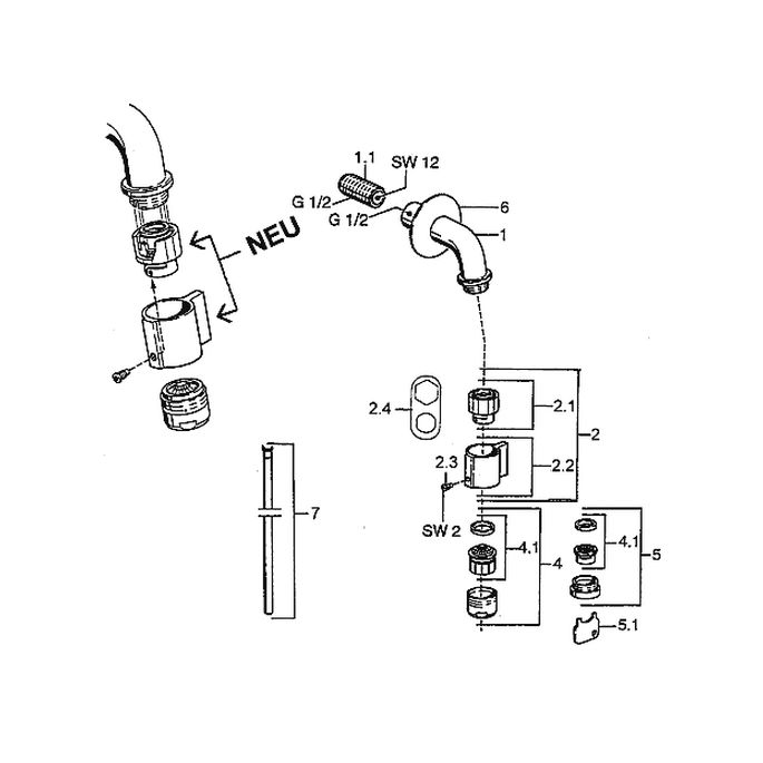 Hansa Nova 00868101 tapkraan wand chroom