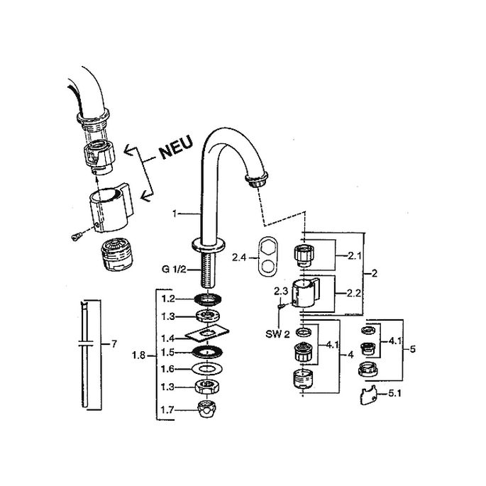 Hansa Nova 00918101 fonteinkraan staand chroom