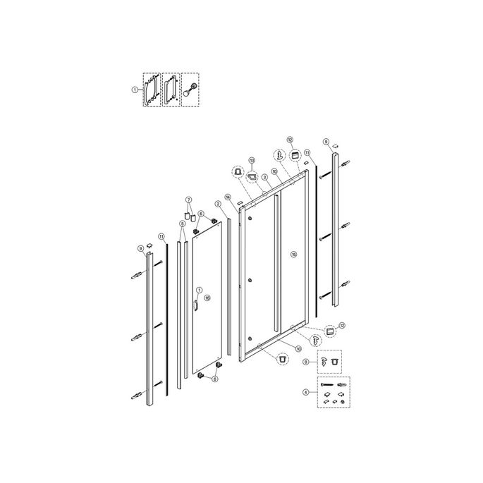Huppe Alpha 2 - Classics 2 - X1 Flex, 068447 magneetstrippen, set
