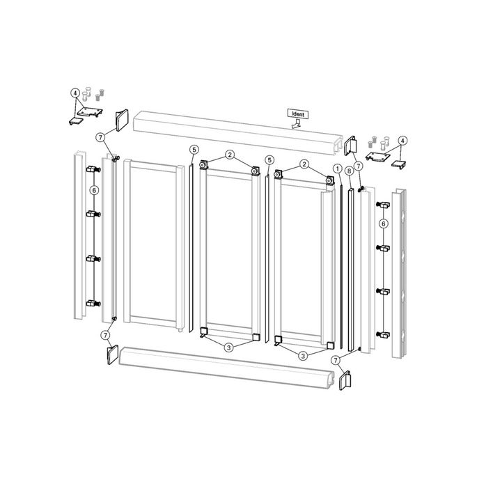 Huppe Classics 2, 055494 inschuif magneetstrip