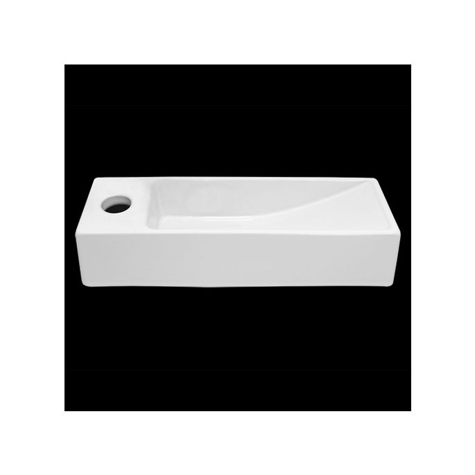 San4U 2500501 One Pack Queen (links) fonteinset wit keramiek/ nikkel RVS look