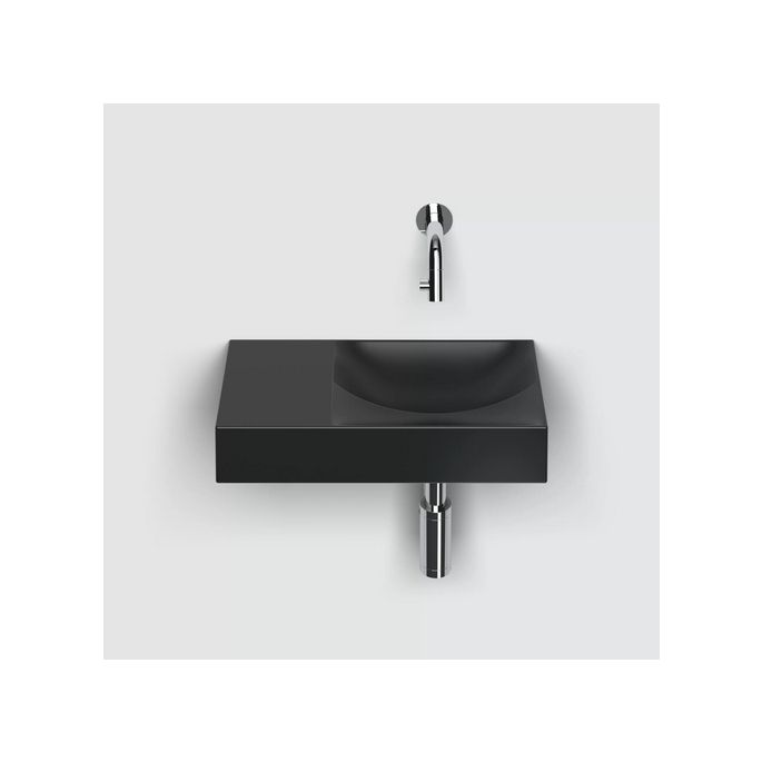 Clou Vale CL0330161L fontein 38x19cm zonder kraangat links mat zwart keramiek