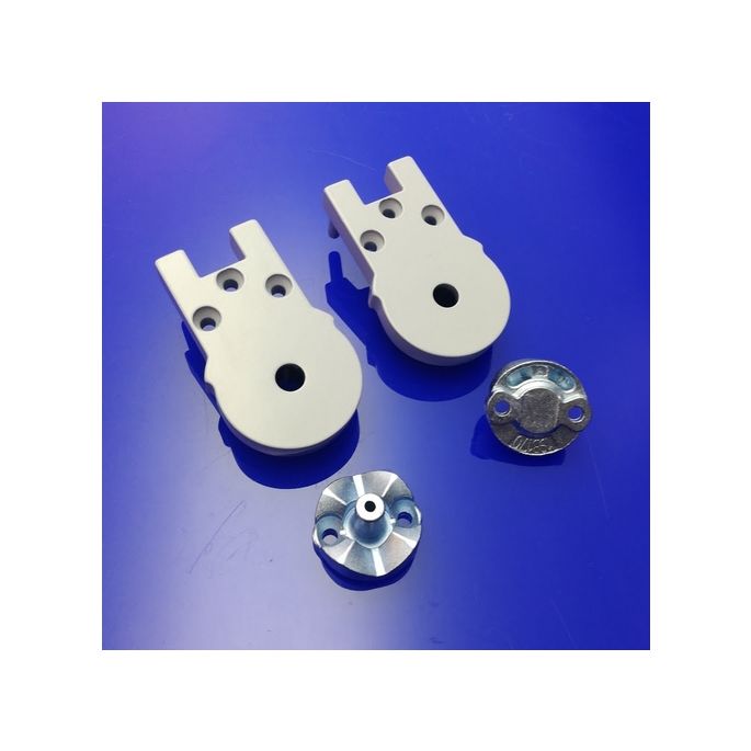 HSK E100082-1-01 draailagers voor douchedeur, boven/onder, alu mat zilver