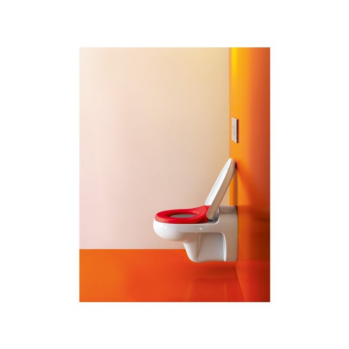 Laufen Florakids 8910300620001 toiletzitting met deksel wit/ rood *niet meer leverbaar*