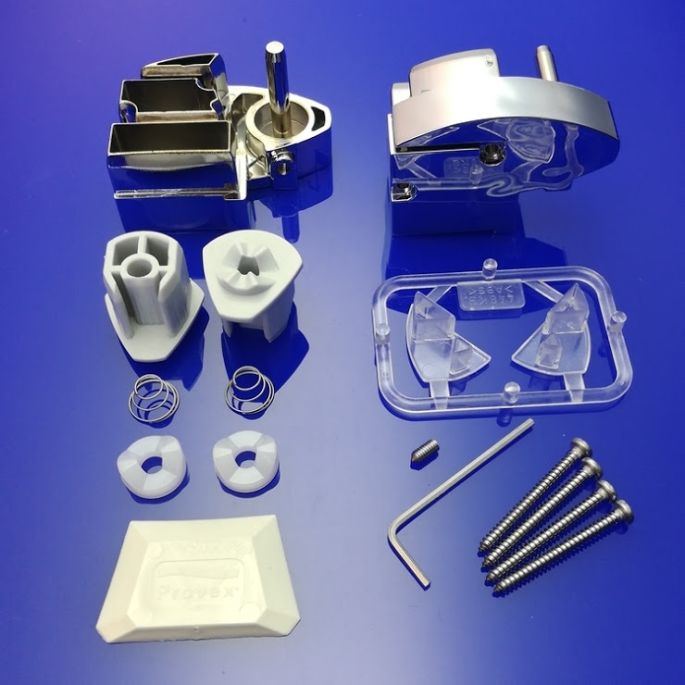 Provex Vario 1230SA28F+ scharnierset zilver/chroom