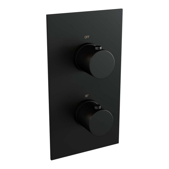 Brauer Edition 5-S-062 thermostatische inbouw regendouche 3-weg omstelling SET 39 mat zwart